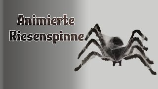 Animierte laufende Riesenspinne 80 cm Halloween Deko mit Licht und Sound [upl. by Clynes703]