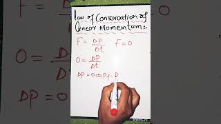 law of conservation of linear momentum in one minute [upl. by Sinnal]