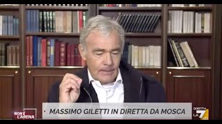 Massimo Giletti in diretta da Mosca quotHo avuto un mancamentoquot [upl. by Seigler377]