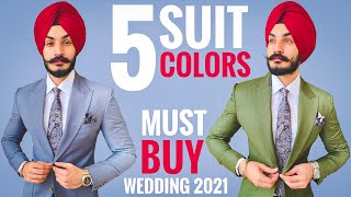 Top 5 quotSUIT COLOR COMBINATIONSquot for Men  Best Fashion Trend Suit Guide Wedding 2021 [upl. by Notrub772]