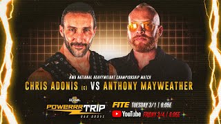 FULL MATCH  Chris Adonis vs Anthony Mayweather  NWA National Title Match  NWA Powerrr S7E10 [upl. by Anivahs403]