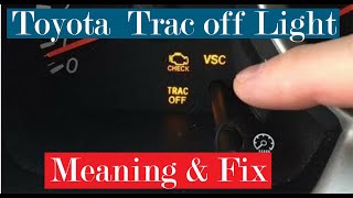 Trac off Light Meaning amp Fix for Trac Off and Check Engine Light Toyota Corolla [upl. by Ursal]