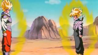 Goku vs Trunks JPN  SUBS HD [upl. by Noskcaj]