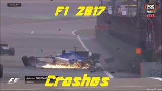 F1 2017 Crashesold version [upl. by Elohcan154]