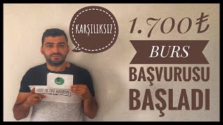 1700₺ BURS BAŞVURU BAŞLADI  KARŞILIKSIZ BURS FÜSUN SAYEK BURSU [upl. by Ezara657]