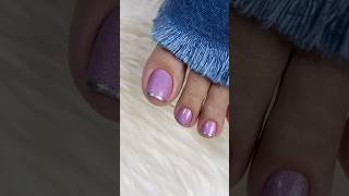 Esmaltação lilás com francesinha prata 👣 nails unhas short [upl. by Vandervelde]