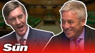 Bercow vs ReesMogg parliamentary camaraderie from both sides of Brexit [upl. by Searby]