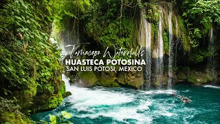 Tamasopo Waterfalls  Cascada Adventure in Huasteca Potosina San Luis Potosi Mexico [upl. by Vanni]