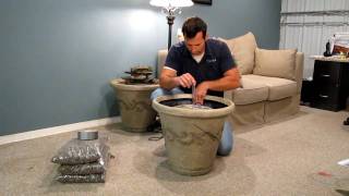 Installing a Standard Aqua Rock Fountain Kit in a Decorative pot [upl. by Esac]