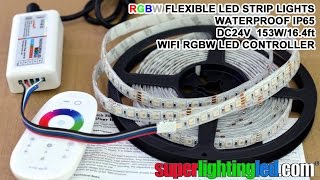 Superlightingled DC24V RGBW 4in1 480X SMD5050 led strips with RGBW led controller [upl. by Larue]