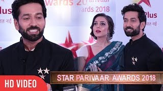 Nakuul Mehta And Jankee Parekh At Star Parivaar Awards 2018  Ishqbaaaz [upl. by Tierza]