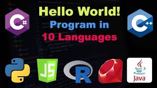 Hello World Program in 10 Different Languages [upl. by Georgy798]