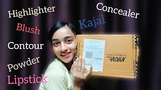 My first NYKAA haul what is in my makeup box 🎁 [upl. by Adli230]