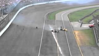 rfin099 IRL IndyCar Scott Harrington and Lyn St James wreck at Indianapolis USA 1996 [upl. by Handy567]