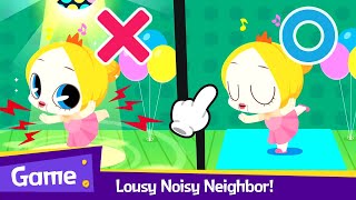 Game Play Lousy Noisy Neighbor for Kids  Robottrains Best Kids song [upl. by Eanod]