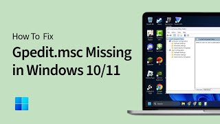 How to Fix Gpeditmsc Missing in Windows 1011 [upl. by Selinda642]