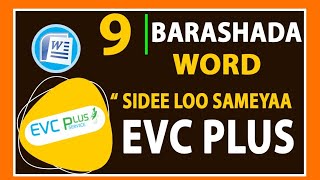 9  Barasha WORD Sidee loo Sameyaa EVC PLUS  How to make EVC PLUS [upl. by Bittner]