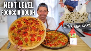 HOW TO MAKE NEXT LEVEL FOCACCIA DOUGH  DOUBLE FERMENTED VITOS NEW STYLE [upl. by Latihs536]