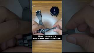 How to Adjust Resize metal smart watch strap with link adjuster [upl. by Notnef725]