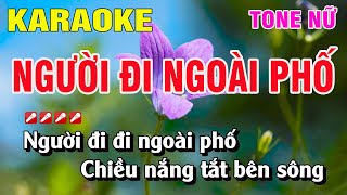 Karaoke Người Đi Ngoài Phố Tone Nữ Nhạc Sống  Karaoke Hoàng Luân [upl. by Robinet]