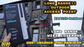 TPLink AC1200 EAP225 Wireless Gigabit IndoorOutdoor Access Point Review Configuration Range Test [upl. by Aynekat70]