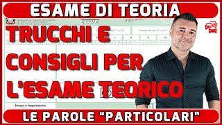 LE PAROLE quotPARTICOLARIquot  SEMPLICI TRUCCHI PER SUPERARE Più FACILMENTE LESAME TEORICO DELLA PATENTE [upl. by Dael811]