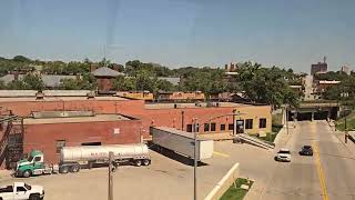 Union Pacific 6040 GE AC44CWCTE leading Grain Train at Omaha NE unionpacific [upl. by Mikkanen]