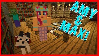 Amy amp Max Ep36 UNDERGROUND LIBRARY  Minecraft  Amy Lee33 [upl. by Astred3]