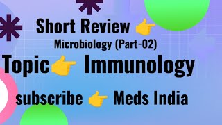 REVIEW MICROBIOLOGY PART02IMMUNOLOGY [upl. by Kired]