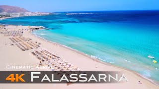 FALASSARNA 🇬🇷 One of the Best Beaches in the World  Drone 4K  Φαλάσαρνα [upl. by Neffirg]