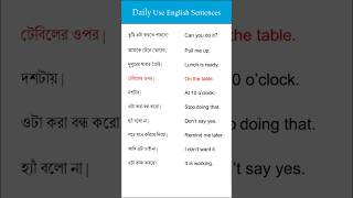 ইংরেজিতে খুব সহজ ১০টি ছোট ছোট বাক্য  daily use english sentences shorts [upl. by Virgilia]