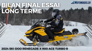 2024 SkiDoo Renegade X 900 ACE Turbo R  Bilan final essai long terme 4K [upl. by Vyky]