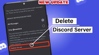 How to Delete a Discord Server on Mobile 2024 Easy [upl. by Ennoirb838]