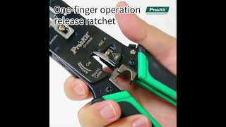 【ProsKit】CP376AR CAT 765 Pass ThroughProfessional Modular Crimper 寶工 PassThroughPlug 8P RJ45 [upl. by Chanda191]