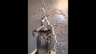 Heavy Metal Twisted Trunk Cascade Wire Tree Sculpture 16 [upl. by Windzer]