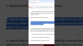 Bedelli Askerlik Ücretini Ne Zaman Ödemeliyiz bedelli askerlik [upl. by Meisel]