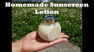 HOMEMADE SUNSCREEN LOTION [upl. by Wakeen247]