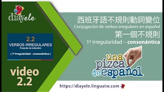 西班牙語不規則動詞變位 Conjugación de verbos irregulares 第一個不規則 consonántica [upl. by Yenahs]