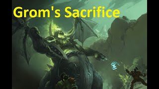 Thrall saves Grom and then kills Mannoroth [upl. by Deerc]