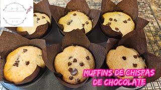 Muffins de chispas de chocolate estilo bakery [upl. by Amor460]