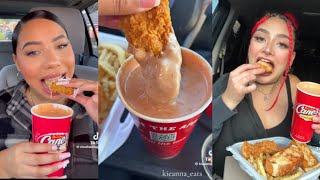 BEST of RAISING CANES tiktok MUKBANG compilation mukbang asmr [upl. by Anehs]