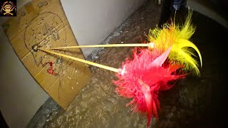 Making Bird Feather Blowgun Darts VS Plastic Cone Test [upl. by Enilasor]