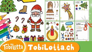 6 kreative Bastelideen für die Adventszeit Bastelvorlagen für Kinder Weihnachten Advent DIY Ideen [upl. by Enaffit]