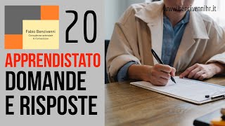 20 domande sullAPPRENDISTATO [upl. by Qifar]