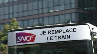 Fermeture partielle du RER B pour travaux des bus mis en place  AFP [upl. by Artim]