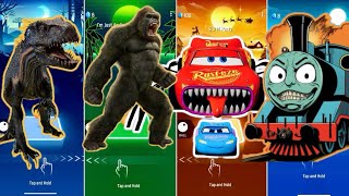 🦖 Indoraptor vs Godzilla vs Lightning McQueen Eater vs Thomas Train exe  Coffin Dance 🪩 [upl. by Aisa409]