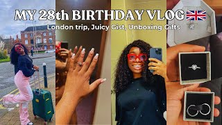 My 28th Birthday Vlog in London  Unbox my Birthday Gifts with me  Juicy Gossip [upl. by Vivianne181]