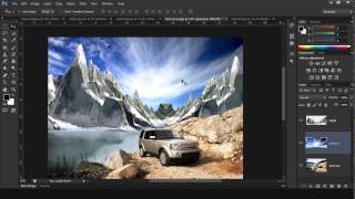 Photoshop Eğitim  40 karpostal  Kolaj Yapımı [upl. by Breech]