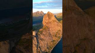 One of the most majestic mountains weve ever seen⛰️ travel hiking norwaytravel europetravel [upl. by Max]