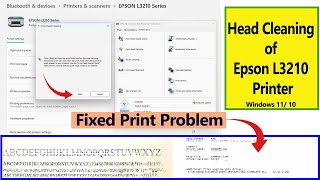 Epson L3210 head cleaning windows 1110  Quickly Clean Print Head and fixed print problem of L3210 [upl. by Jarred535]